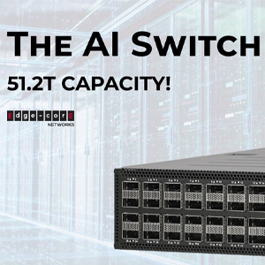 Edgecore AIS800-64D 64-port 800G switch front-panel close-up