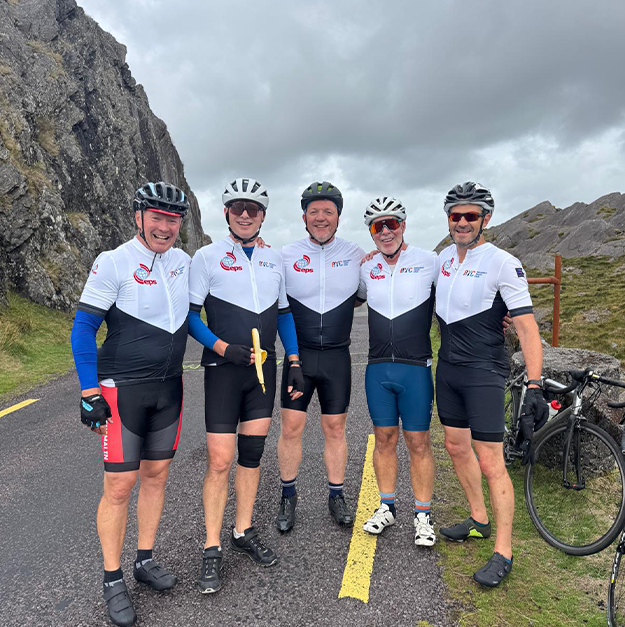 EPS Global leadership team cycling in Kenmare for Belvedere Youth Club