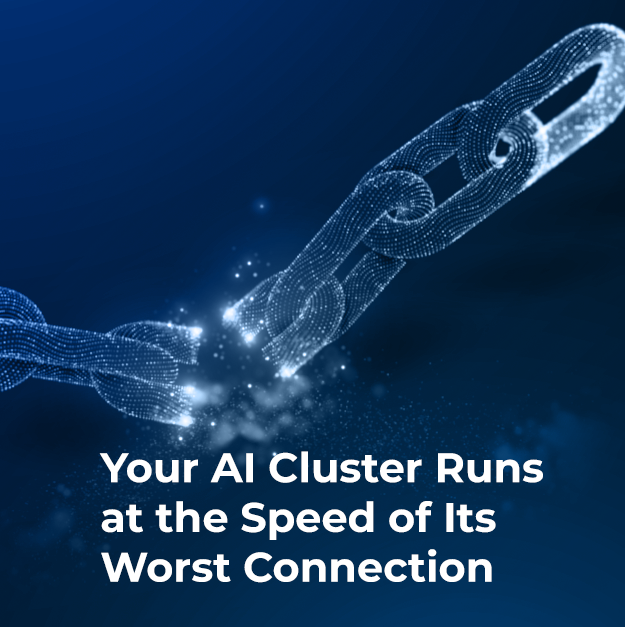 Article cover graphic on AI cluster networking bottlenecks