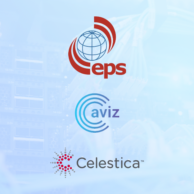 Aviz Networks, EPS Global and Celestica partnership announcement graphic